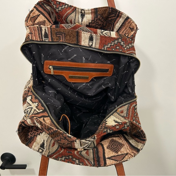 Street Level large 3 section boho print handbag - Picture 6 of 9